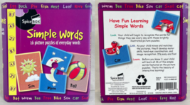 SpiceBox Simple Words 26 Picture Puzzles Of Everyday Words For Kids New - £10.04 GBP