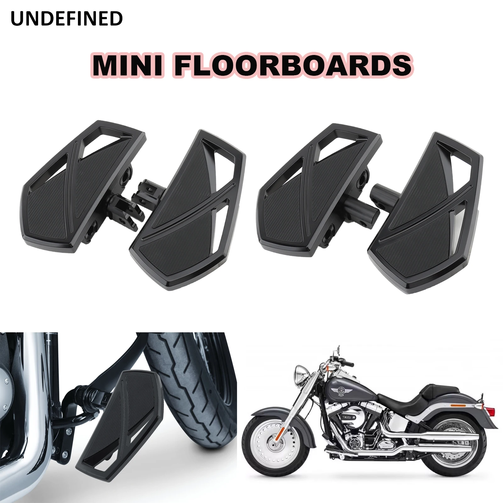 K foot pegs mini floorboards front rear footrest pedal for harley softail fat boy sport thumb200