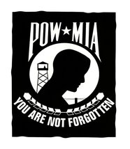 60&quot; X 50&quot; POW / MIA Flag Fleece Throw Blanket Veterans - £13.96 GBP