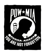 60&quot; X 50&quot; POW / MIA Flag Fleece Throw Blanket Veterans - £13.88 GBP