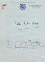 Sir John Graham Hamilton GBE WW2 Royal Navy Commander Hand Signed Letter Autogra - £27.07 GBP