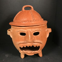 Vintage Jack o lantern Man clay Pottery Halloween eerie year round garde... - £153.76 GBP