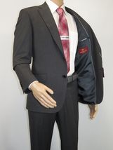 Men Suit BERLUSCONI Turkey 100% Soft Italian Wool Super 180's #Ber26 Gray Plaid image 4
