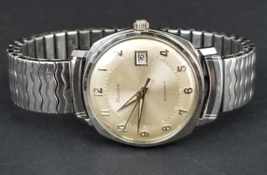 Vintage Bulova automatic self winding men&#39;s watch 1967 M7 stainless wate... - $199.99