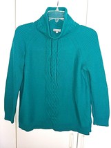 TALBOTS LADIES LS HIGH NECK PULLOVER SWEATER-MP-WORN ONCE-NYLON/LAMBSWOO... - $13.09