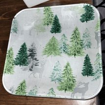 Decoupage winter scene reindeer tray, 9 x 9 - £9.38 GBP