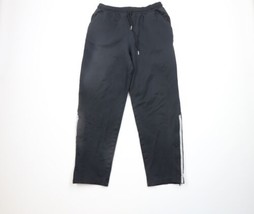 Vtg 90s Adidas Mens Medium Spell Out Reflective Stripes Tapered Leg Sweatpants - £49.51 GBP