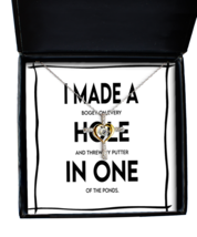 Golf Necklace I Made A Hole In One Cross-MC-NL  - £59.41 GBP