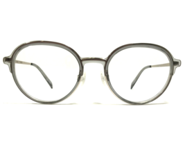 Warby Parker Eyeglasses Frames WHITAKER 3553 Clear Gray Silver Round 49-20-140 - £58.64 GBP