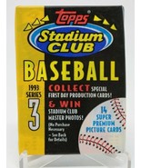 1993 Topps Stadium Club Series 3 Baseball Factory Sealed Pack  - £7.08 GBP