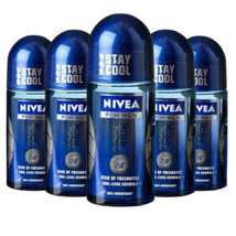 3 x Nivea Men Cool Kick Deodorant Roll On 24 hrs 50 ml / 1.7 fl oz - £27.48 GBP