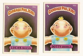 1986 Garbage Pail Kids Cards Series 5 195a lucas mucus / 195b dotty dribble GPK - $5.05