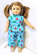 New! Veggie Tales 2-PC Outfit Top &amp; Pants ~ Clothes For 18&quot; American Girl Doll - £9.40 GBP