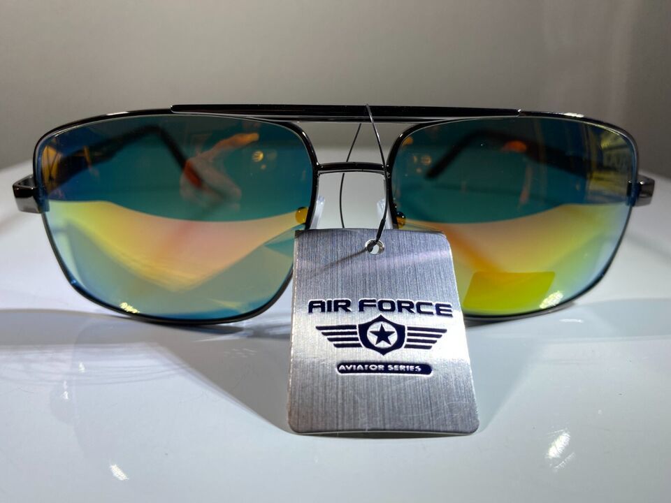 Men&#39;s aviation style sunglasses with metallic wire frame and yellow lenses - $9.50