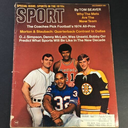 VTG Sport Magazine December 1969 OJ Simpson, Craig Morton, Roger Staubach - $11.35