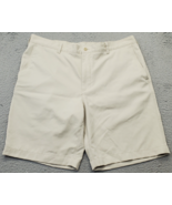 Men Chino Golf Shorts 40 Tan Performance Stretch Hybrid Slash Pockets Fl... - $24.36