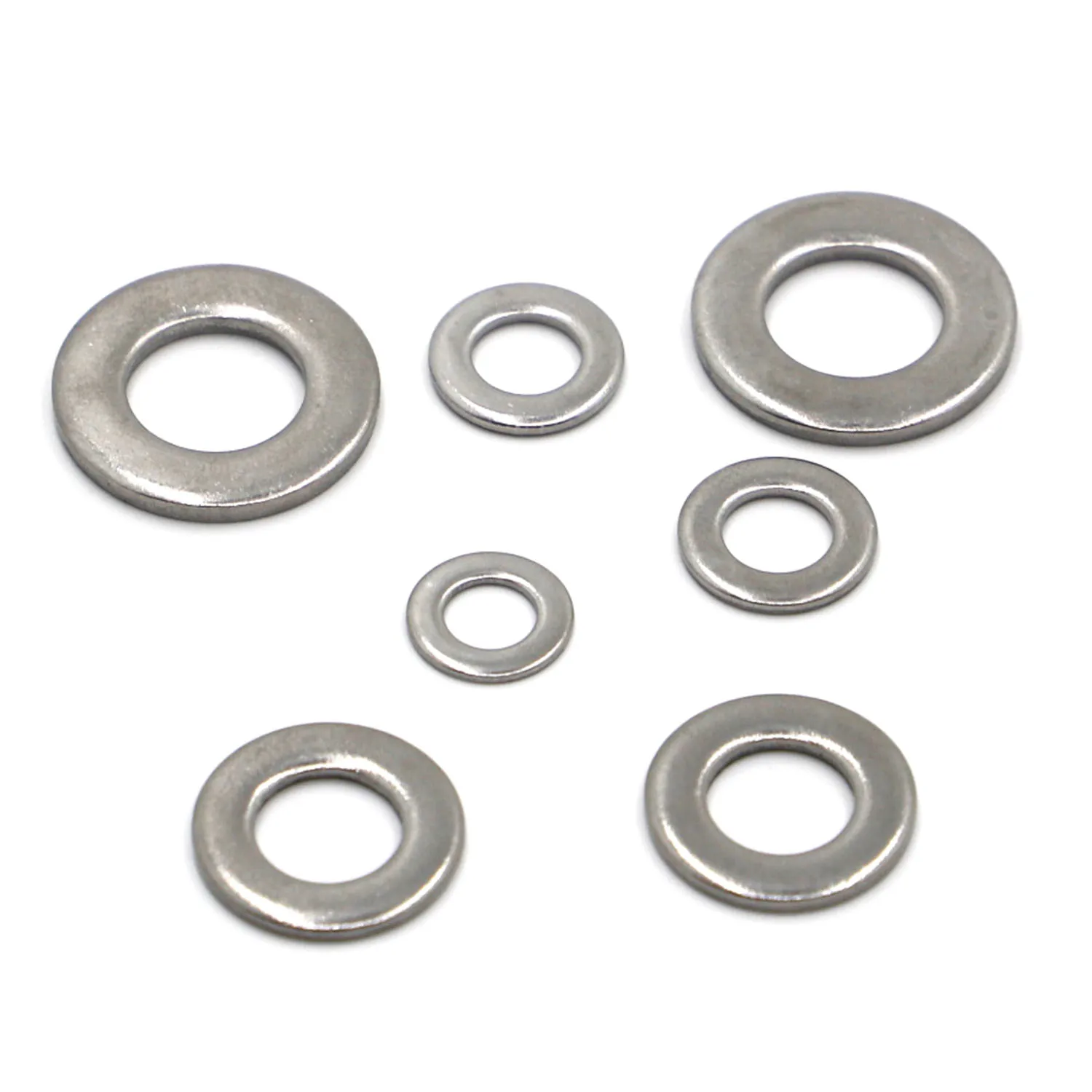 Plain Washers 304 Stainless Steel Gasket  Flat Washer GB97 M1.6 M2 M2.5 M3 M4 M5 - £38.24 GBP