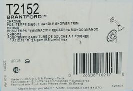 Moen T2152 Brantford Chrome POSI Temperature Single Handle Shower Trim image 4