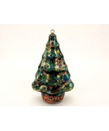 Hanging Christmas Tree Trinket Box Ornament, Metal 2-Piece Can, Candy, G... - £19.22 GBP