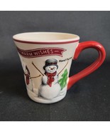 St. Nicholas Square Yuletide Mug “Warm Wishes” Snowman Christmas Mug Cof... - $188.30 MXN