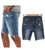 American Eagle Shorts Mens 26 AirFlex + Ripped Denim Short Distressed De... - $459.21 MXN