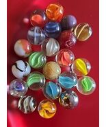 Twenty-Two (22) ~ Assorted Sizes ~ Multi-Colored ~ Glass Marbles (103) - $30.00