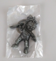 New Child&#39;s Play Chucky Halloween Dark Silver Metal Keychain - £5.32 GBP