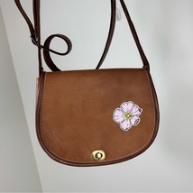 Vintage Handmade Leather 60’s 70’s Crossbody Bag Brown - $44.73