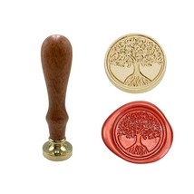 Tree Of Life Wax Seal Stamp, Vintage Theme Removable Brass Head, Great For Weddi - £15.01 GBP