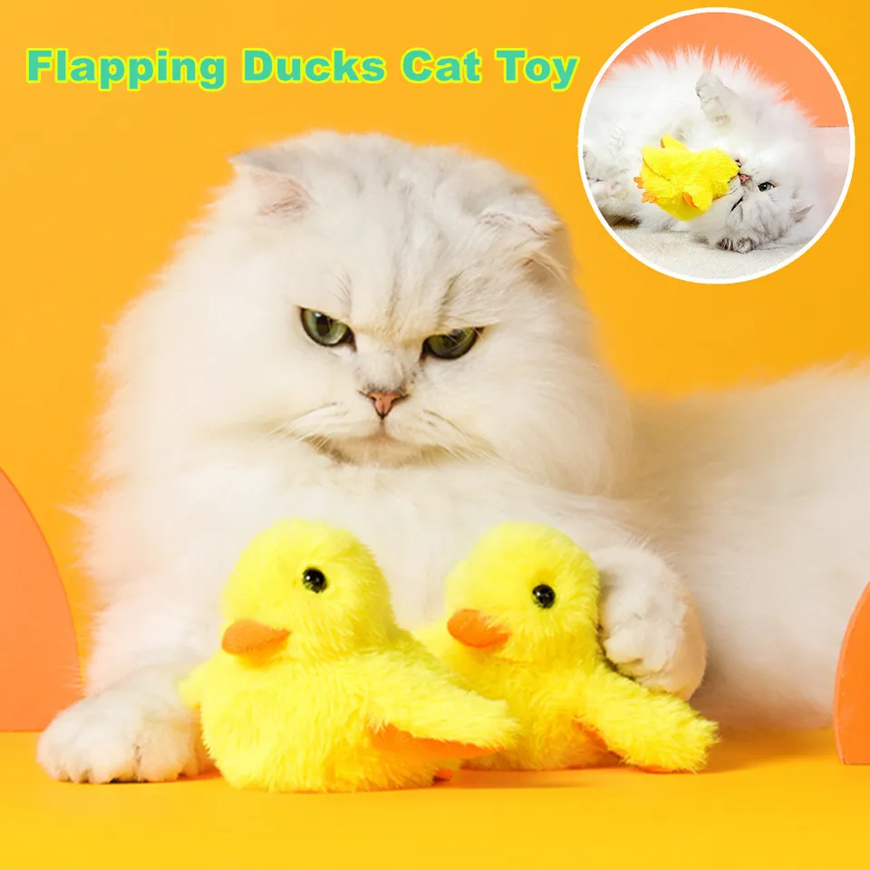 Flapping Duck Cat Toys Interactive Electric Bird Toys Smart Bionics Plus... - $23.23 CAD