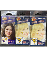 West Virginia Mountaineers Face Body Decals Temp Tattoos 12 total NCAA L... - £11.94 GBP