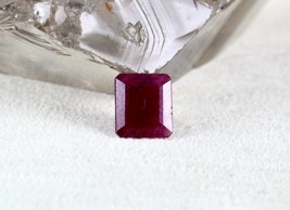 Natural Red Untreated Ruby Octagon Cut 5.17 Cts Astrology Gemstone Ring Pendant - £72.96 GBP