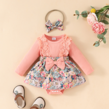 New Stylish American Autumn Baby Girl Lace Long-sleeved Dress - Colors &amp; Sizes  - £20.94 GBP