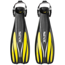 SEAC Unisex&#39;s GP 100 Adjustable Diving Fins with Elastic Sling Strap, Size M-L - £69.63 GBP