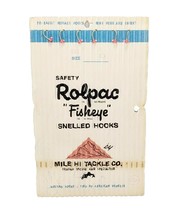 Rolpac &quot;Fisheye&quot; Vintage Mile Hi Tackle Co. Snelled Hooks Unused Package - $13.49 CAD