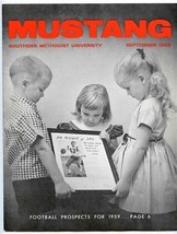 1959 SMU Mustang Magazine Southern Methodist Univ. Dallas Texas Don Meredith  - £44.99 GBP
