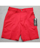 Walter Hagen Chino Shorts Mens 30 Red  9&quot; Inseam Golf Moisture Wicking N... - $26.36