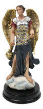 Colorful Catholic Church Archangel Saint Sealtiel with Golden Censer Fig... - $386.28 MXN