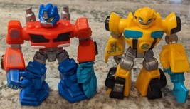 Transformers Rescue Bots Playskool Heroes BumbleBee &amp; Optimus 3.5&quot; Rescue Squad - £7.03 GBP