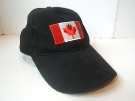 Patriotic Canada Day Hat Battery Powered Flashy Light Up Canadian Flag Black Cap - £12.16 GBP