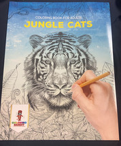 Jungle Cats: Coloring Book For Adults - £3.93 GBP