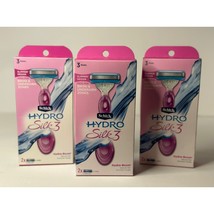 LOT(3) SCHICK HYDRO SILK 3 HYDRO-BOOST SERUM WOMEN&#39;S RAZOR + CARTRIDGES - $23.35