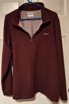 Columbia 1/4 Zip Pullover XL Omni Wick Casual Mock Neck Outdoor Maroon - £13.04 GBP