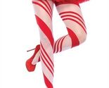 SPANDEX SHEER STRIPE RED WHITE PANTYHOSE ONE SIZE - $21.77