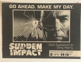 Sudden Impact TV Guide Print Ad Clint Eastwood TPA5 - £4.73 GBP