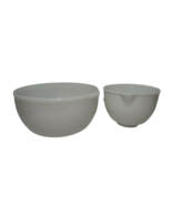 2 PYREX Mixing Bowls Set Made for Sunbeam Mixer, White Milk Glass #10 38CG - £22.27 GBP