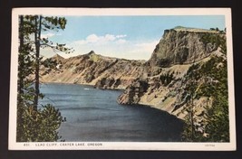 Llao Cliff Crater Lake Oregon OR WB Postcard Vintage Posted Curt Teich - £3.97 GBP