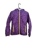 LANDS END KIDS Girls Size Medium 10-12 Purple Star Print Winter Coat Thu... - £7.45 GBP