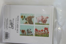 Cards (new) NOTECARDS - SET OF 8 SPRING CARDS, 2 OF EACH OF 4 FARM-THEME... - $14.95