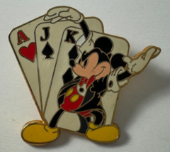 Disney Mickey Playing Cards Tuxedo Poker Trading Pin 2008 - £11.07 GBP